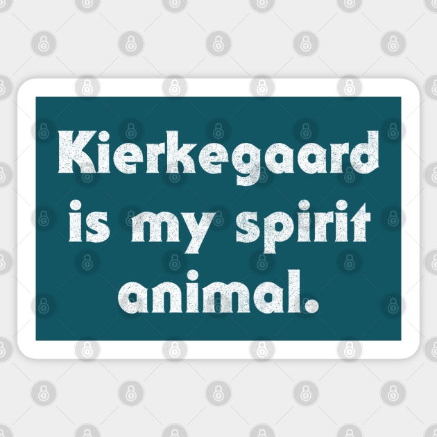 Kierkegaard Is My Spirit Animal Sticker by DankFutura